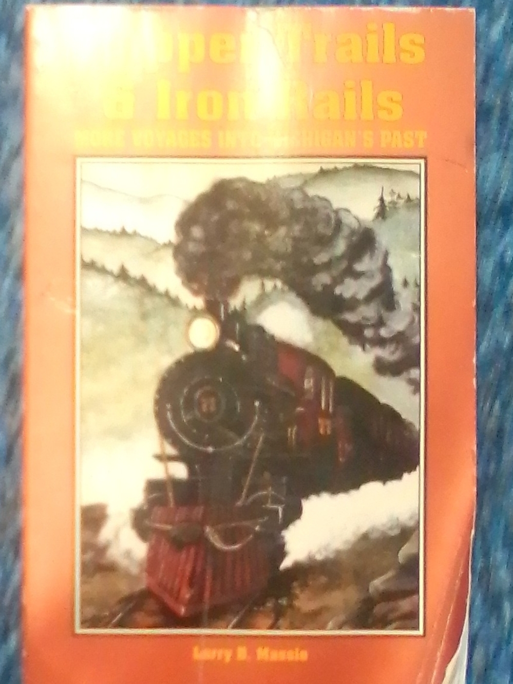 Orange Steam Train Coffee Table Book - Unbranded